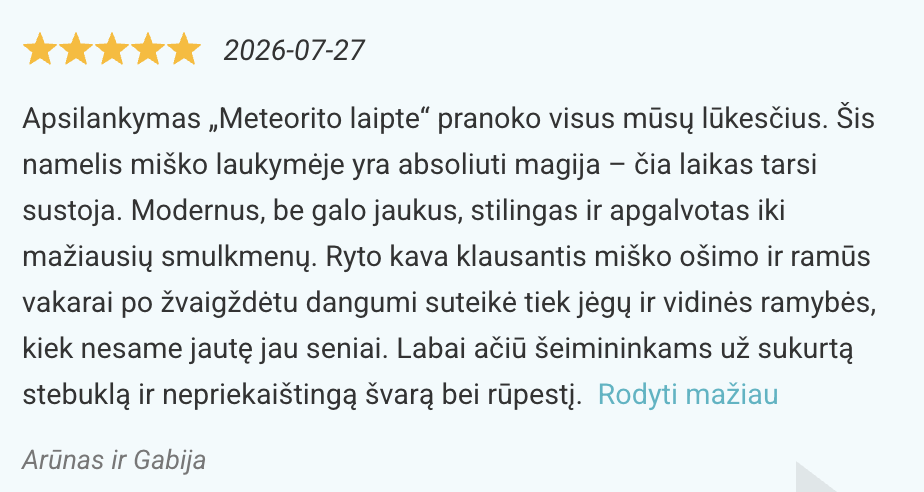 Namelio Meteorito laiptas atsiliepimai Namelio Meteorito laiptas atsiliepimai